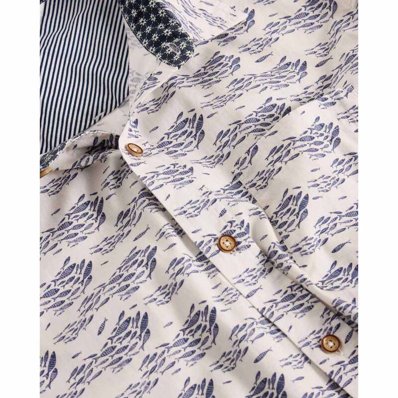 White Stuff Shoal Fish Printed Shirt image number 2